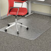 A Picture of product ALE-MAT4553CF Alera® Studded Chair Mat for Flat Pile Carpet Occasional Use 45 x 53, Wide Lipped, Clear