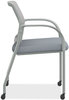 A Picture of product HON-I2S6FHFA258T HON® Ignition® Series Mesh Back Mobile Stacking Chair 25 x 21.75 33.5, Basalt/Fog, Textured Silver Base, Ships in 7-10 Bus Days