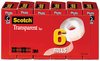 A Picture of product MMM-600K6 Scotch® Transparent Tape 1" Core, 0.75" x 83.33 ft, 6/Pack