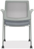 A Picture of product HON-I2S6FHFA258T HON® Ignition® Series Mesh Back Mobile Stacking Chair 25 x 21.75 33.5, Basalt/Fog, Textured Silver Base, Ships in 7-10 Bus Days