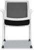 A Picture of product HON-I2S6FHFC10K7 HON® Ignition® Series Mesh Back Mobile Stacking Chair Fabric Seat, 25 x 21.75 33.5, Black/White, Ships in 7-10 Business Days