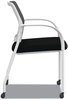 A Picture of product HON-I2S6FHFC10K7 HON® Ignition® Series Mesh Back Mobile Stacking Chair Fabric Seat, 25 x 21.75 33.5, Black/White, Ships in 7-10 Business Days