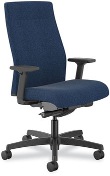 HON® Ignition® 2.0 Upholstered Mid-Back Task Chair 17" to 21.5" Seat Height, Navy Fabric Seat/Back, Ships in 7-10 Business Days