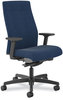 A Picture of product HON-I2U2AHAX13TK HON® Ignition® 2.0 Upholstered Mid-Back Task Chair 17" to 21.5" Seat Height, Navy Fabric Seat/Back, Ships in 7-10 Business Days