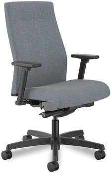 HON® Ignition® 2.0 Upholstered Mid-Back Task Chair 17" to 21.25" Seat Height, Basalt Fabric Seat/Back, Ships in 7-10 Business Days