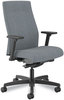 A Picture of product HON-I2U2AHAX25TK HON® Ignition® 2.0 Upholstered Mid-Back Task Chair 17" to 21.25" Seat Height, Basalt Fabric Seat/Back, Ships in 7-10 Business Days