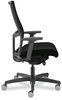 A Picture of product HON-I2U2AHUR10TK HON® Ignition® 2.0 Upholstered Mid-Back Task Chair 17" to 21.5" Seat Height, Black Fabric Seat/Back, Ships in 7-10 Business Days