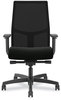 A Picture of product HON-I2U2AHUR10TK HON® Ignition® 2.0 Upholstered Mid-Back Task Chair 17" to 21.5" Seat Height, Black Fabric Seat/Back, Ships in 7-10 Business Days