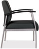 A Picture of product ALE-ML2319 Alera® metaLounge Series Mid-Back Guest Chair 24.6" x 26.96" 33.46", Black Seat, Back, Silver Base