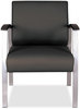 A Picture of product ALE-ML2319 Alera® metaLounge Series Mid-Back Guest Chair 24.6" x 26.96" 33.46", Black Seat, Back, Silver Base