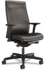 A Picture of product HON-I2UL2AU10TK HON® Ignition® 2.0 Upholstered Mid-Back Task Chair With Lumbar Supports 300 lb, 17" to 22" Seat, Black Vinyl Seat/Back, Base