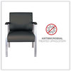 A Picture of product ALE-ML2319 Alera® metaLounge Series Mid-Back Guest Chair 24.6" x 26.96" 33.46", Black Seat, Back, Silver Base