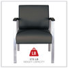 A Picture of product ALE-ML2319 Alera® metaLounge Series Mid-Back Guest Chair 24.6" x 26.96" 33.46", Black Seat, Back, Silver Base