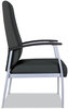 A Picture of product ALE-ML2419 Alera® metaLounge Series High-Back Guest Chair 24.6" x 26.96" 42.91", Black Seat, Back, Silver Base