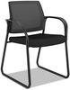 A Picture of product HON-IB108IMCU10 HON® Ignition® Series Mesh Back Guest Chair with Sled Base Fabric Seat, 25" x 22" 34", Black