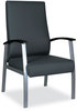 A Picture of product ALE-ML2419 Alera® metaLounge Series High-Back Guest Chair 24.6" x 26.96" 42.91", Black Seat, Back, Silver Base