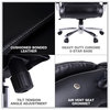 A Picture of product ALE-MS4419 Alera® Maxxis Series Big and Tall Bonded Leather Chair Big/Tall Supports 500 lb, 21.42" to 25" Seat Height, Black Seat/Back, Chrome Base