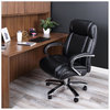 A Picture of product ALE-MS4419 Alera® Maxxis Series Big and Tall Bonded Leather Chair Big/Tall Supports 500 lb, 21.42" to 25" Seat Height, Black Seat/Back, Chrome Base