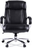 A Picture of product ALE-MS4419 Alera® Maxxis Series Big and Tall Bonded Leather Chair Big/Tall Supports 500 lb, 21.42" to 25" Seat Height, Black Seat/Back, Chrome Base