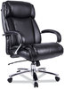A Picture of product ALE-MS4419 Alera® Maxxis Series Big and Tall Bonded Leather Chair Big/Tall Supports 500 lb, 21.42" to 25" Seat Height, Black Seat/Back, Chrome Base