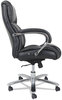 A Picture of product ALE-MS4519 Alera® Maxxis Series Big and Tall Bonded Leather Chair Big/Tall Supports 450 lb, 21.26" to 25" Seat Height, Black Seat/Back, Chrome Base