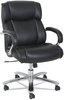 A Picture of product ALE-MS4519 Alera® Maxxis Series Big and Tall Bonded Leather Chair Big/Tall Supports 450 lb, 21.26" to 25" Seat Height, Black Seat/Back, Chrome Base