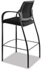 A Picture of product HON-IC108IMCU10 HON® Ignition® 2.0 Ilira®-Stretch Mesh Back Cafe Height Stool Supports Up to 300 lb, 31" High Seat, Black Seat/Back, Base