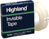 A Picture of product MMM-6200121296 Highland™ Invisible Permanent Mending Tape 1" Core, 0.5" x 36 yds, Clear