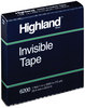 A Picture of product MMM-620025921 Highland™ Invisible Permanent Mending Tape 3" Core, 1" x 72 yds, Clear