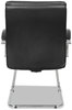 A Picture of product ALE-NR4319 Alera® Neratoli® Slim Profile Guest Chair Stain-Resistant Faux Leather 23.81" x 27.16" 36.61", Black Seat/Back, Chrome Base