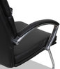 A Picture of product ALE-NR4319 Alera® Neratoli® Slim Profile Guest Chair Stain-Resistant Faux Leather 23.81" x 27.16" 36.61", Black Seat/Back, Chrome Base