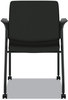 A Picture of product HON-IS109HCU10 HON® Ignition® Series Guest Chair with Arms Polyester Fabric Seat, 25" x 21.75" 33.5", Black, Ships in 7-10 Business Days