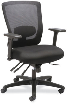 Alera® Envy Series Mesh Mid-Back Swivel/Tilt Chair Supports Up to 250 lb, 16.88" 21.5" Seat Height, Black
