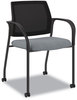 A Picture of product HON-IS6FHIMAPX25 HON® Ignition® Series Mesh Back Mobile Stacking Chair Fabric Seat, 25 x 21.75 33.5, Basalt/Black, Ships in 7-10 Business Days