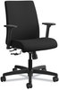 A Picture of product HON-IT105CU10 HON® Ignition® Series Fabric Low-Back Task Chair Supports Up to 300 lb, 17" 21.5" Seat Height, Black