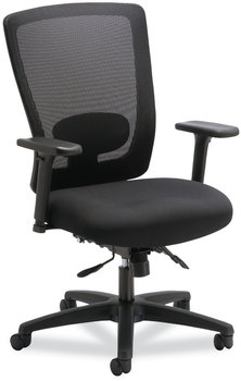 Alera® Envy Series Mesh Mid-Back Multifunction Chair Supports Up to 250 lb, 17" 21.5" Seat Height, Black
