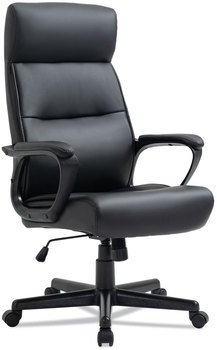 Alera® Oxnam Series High-Back Task Chair Supports Up to 275 lbs, 17.56" 21.38" Seat Height, Black Seat/Back, Base