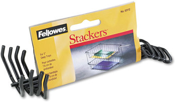 Fellowes® Stacking Posts Desk Tray for 3" Capacity Trays, Wire, Black, 4 Posts/Set