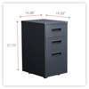 A Picture of product ALE-PABBFCH Alera® File Pedestal Left or Right, 3-Drawers: Box/Box/File, Legal/Letter, Charcoal, 14.96" x 19.29" 27.75"
