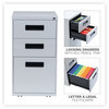 A Picture of product ALE-PABBFLG Alera® File Pedestal Left or Right, 3-Drawers: Box/Box/File, Legal/Letter, Light Gray, 14.96" x 19.29" 27.75"