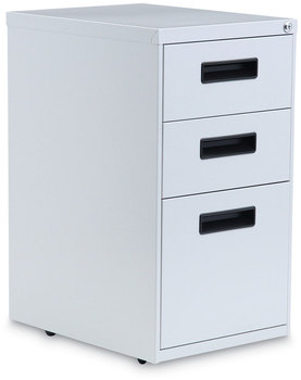 Alera® File Pedestal Left or Right, 3-Drawers: Box/Box/File, Legal/Letter, Light Gray, 14.96" x 19.29" 27.75"