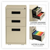 A Picture of product ALE-PABBFPY Alera® File Pedestal Left or Right, 3-Drawers: Box/Box/File, Legal/Letter, Putty, 14.96" x 19.29" 27.75"