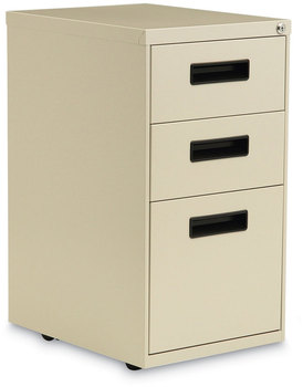 Alera® File Pedestal Left or Right, 3-Drawers: Box/Box/File, Legal/Letter, Putty, 14.96" x 19.29" 27.75"