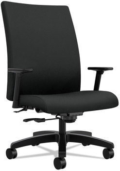 HON® Ignition® Series Big & Tall Mid-Back Work Chair Big/Tall Supports Up to 450 lb, 17" 20" Seat Height, Black