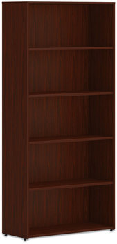 HON® Mod Bookcase Five-Shelf/4 Adjustable, 30w x 13d 65h, Traditional Mahogany