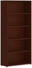 A Picture of product HON-LBC3013B5LT1 HON® Mod Bookcase Five-Shelf/4 Adjustable, 30w x 13d 65h, Traditional Mahogany