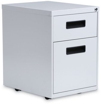 Alera® File Pedestal Left or Right, 2-Drawers: Box/File, Legal/Letter, Light Gray, 14.96" x 19.29" 21.65"