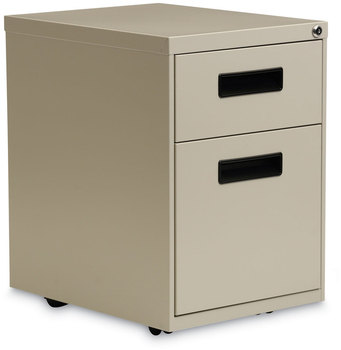 Alera® File Pedestal Left or Right, 2-Drawers: Box/File, Legal/Letter, Putty, 14.96" x 19.29" 21.65"