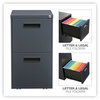 A Picture of product ALE-PAFFCH Alera® File Pedestal Left or Right, 2 Legal/Letter-Size Drawers, Charcoal, 14.96" x 19.29" 27.75"
