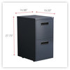 A Picture of product ALE-PAFFCH Alera® File Pedestal Left or Right, 2 Legal/Letter-Size Drawers, Charcoal, 14.96" x 19.29" 27.75"
